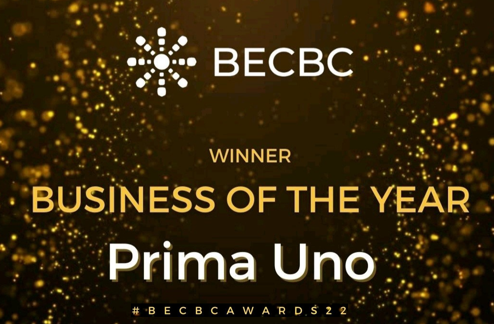 Prima Uno Win Business Of The Year BECBC Award 2022